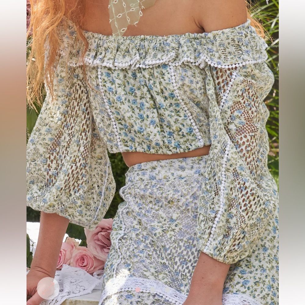 Love Shack Fancy Dorabella Crop Top - Picture 9 of 12